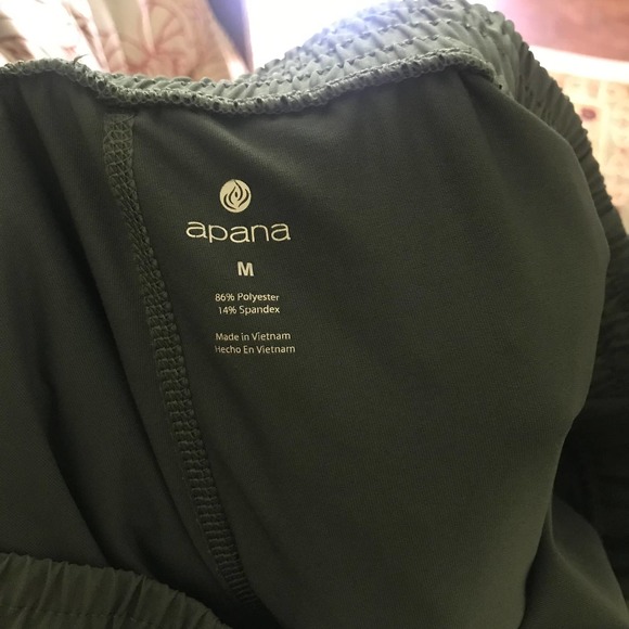 Apana Skort Womens Medium Gray Green Tennis Golf Elastic Waist Activewear - Picture 7 of 8